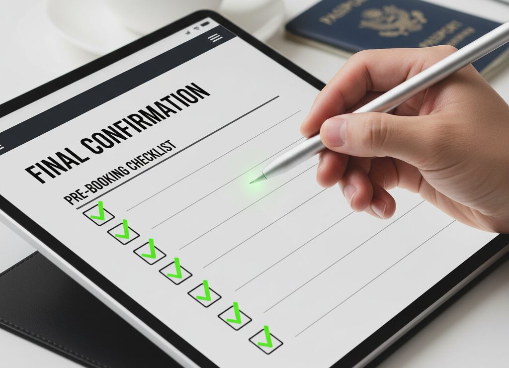 予約確認でのチェックリスト