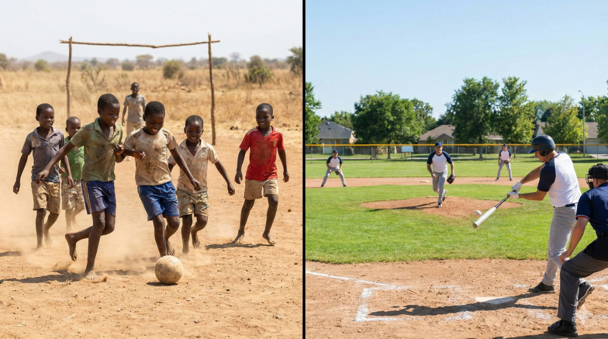野球とサッカーの世界競技人口