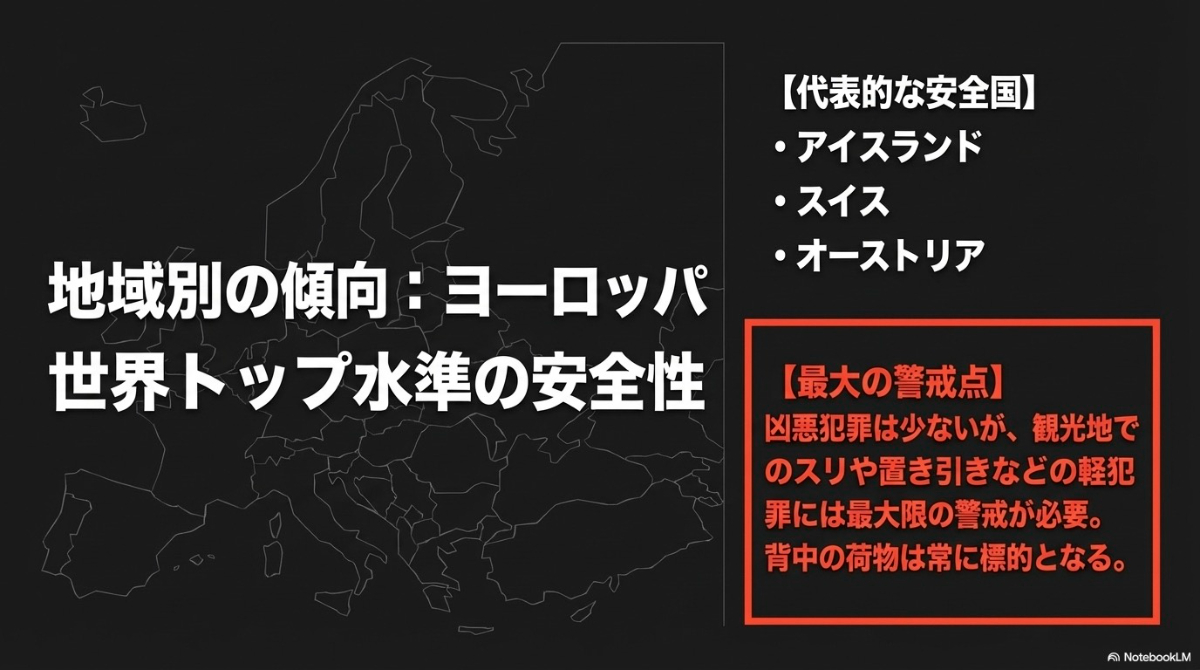 ヨーロッパにおける治安の傾向