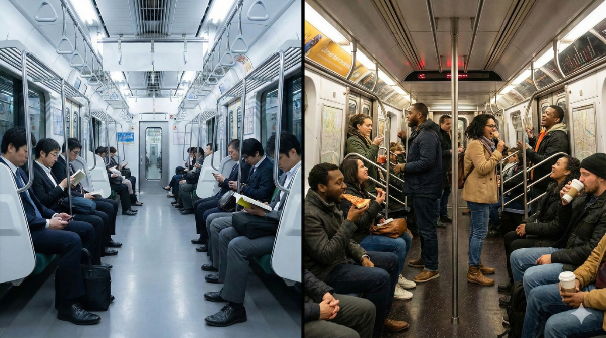 公共交通機関などのルールの違い