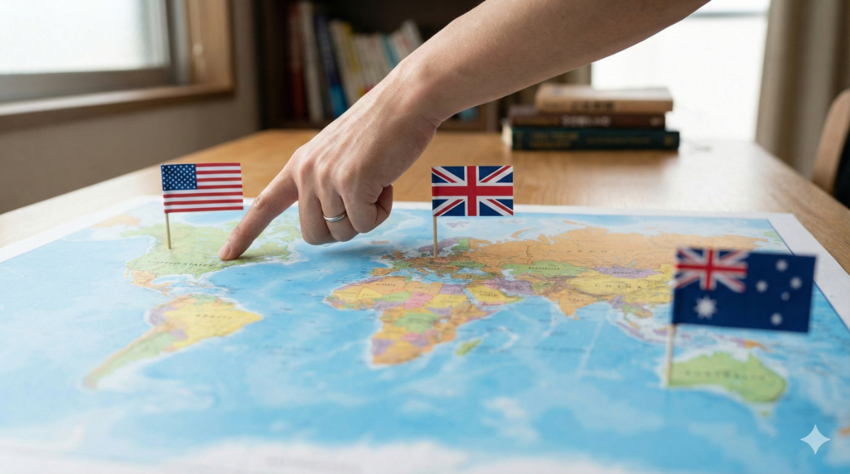 英語アクセントの違いを知る