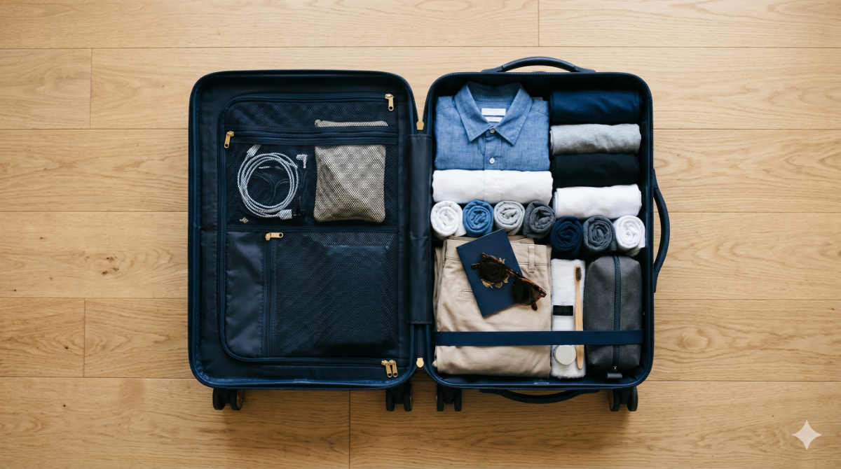 同じ服を着回したパッキング術