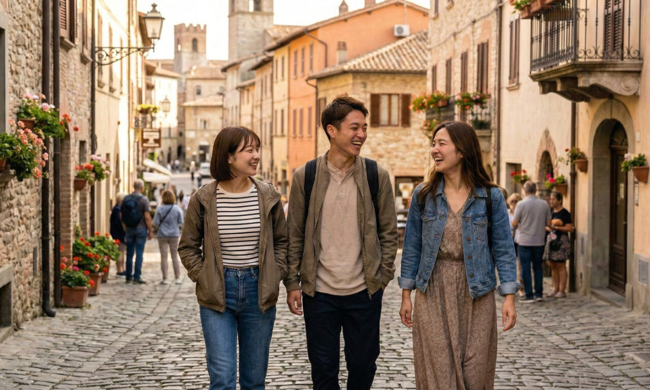 海外旅行を自由に楽しむ日本人グループのイメージ