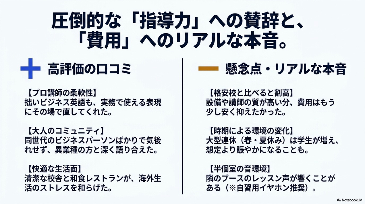 ミライズ留学利用者の高評価の口コミと費用や環境に関する懸念点