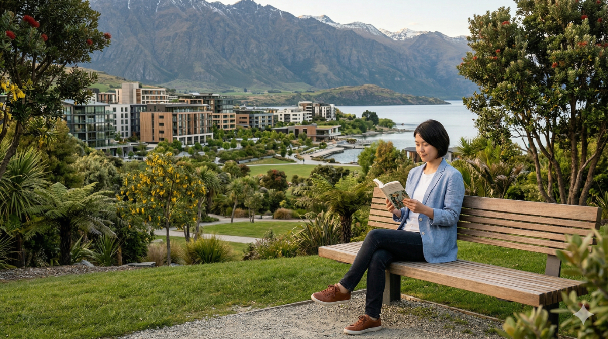 ニュージーランドの美しい自然と都市の調和をイメージ。