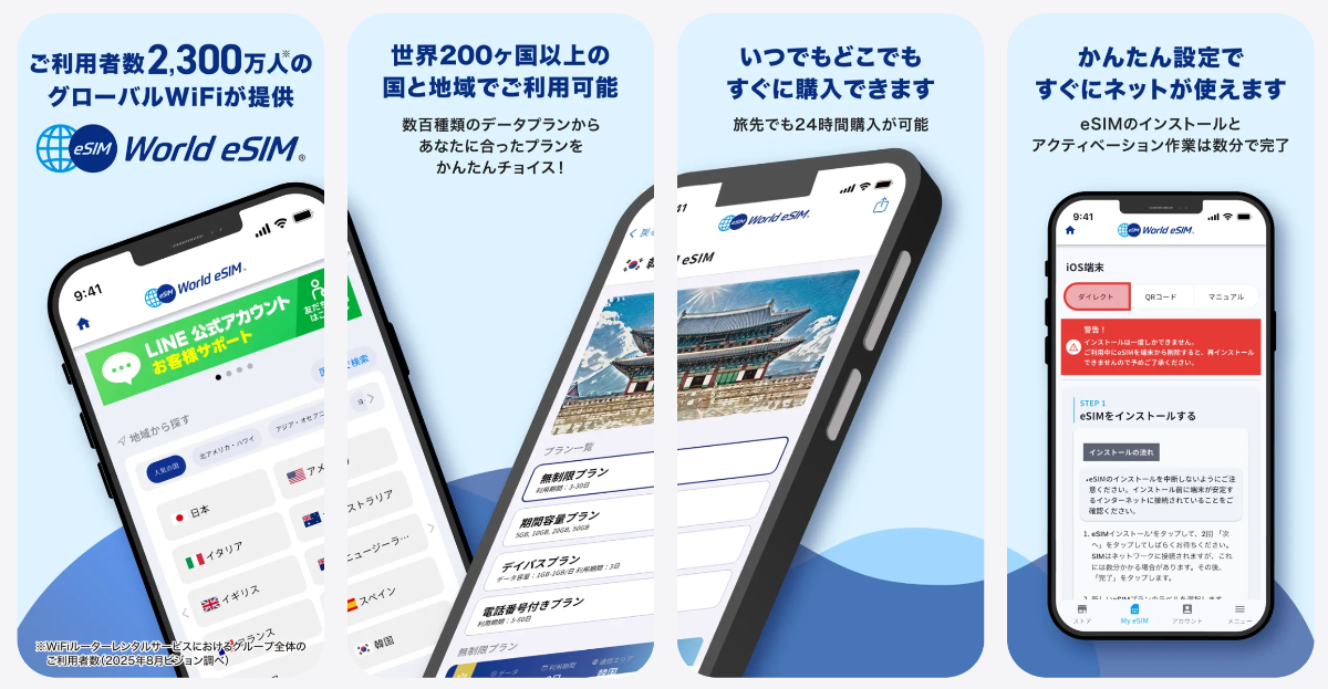 World eSIMの評判と料金比較・使い方