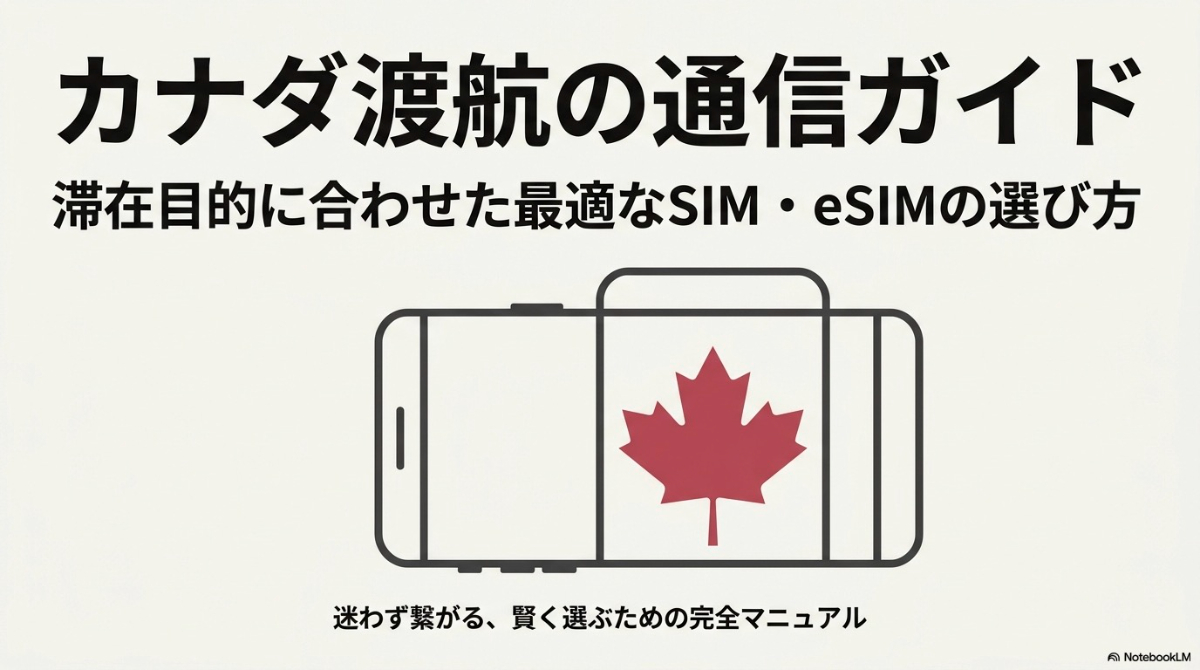 カナダ渡航のSIMにおすすめの選び方