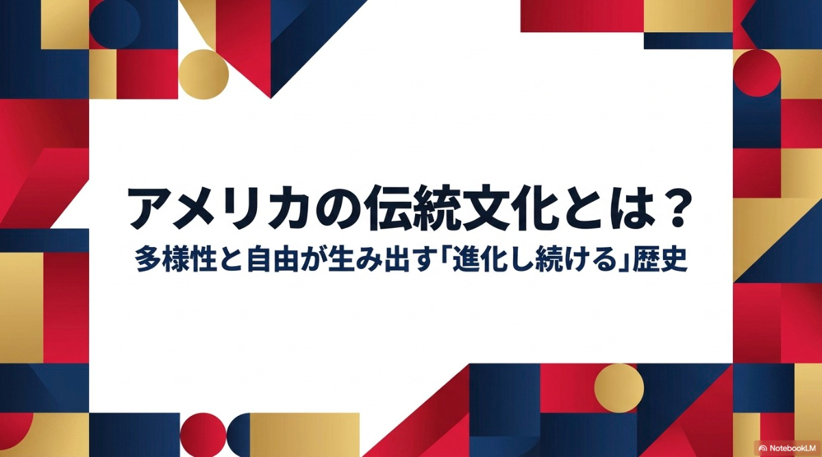アメリカの伝統文化をテーマにした表紙スライド