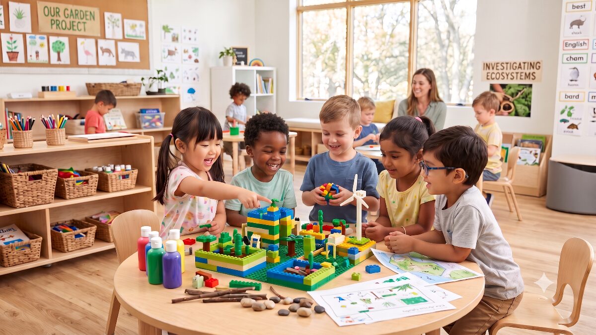 多様なルーツを持つ子どもたちが教室で一緒に学ぶイマージョン教育の風景