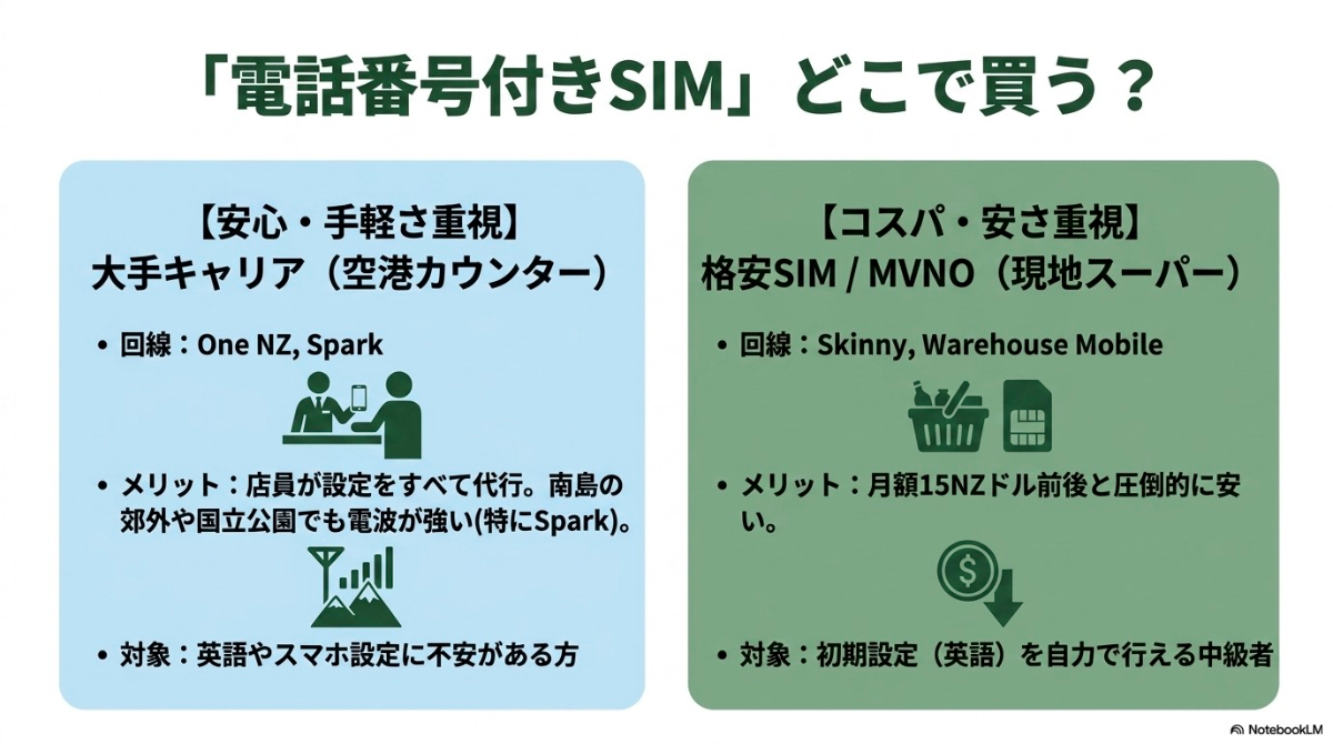 電話番号付きSIMで安心の大手キャリアと安さの格安SIMの比較
