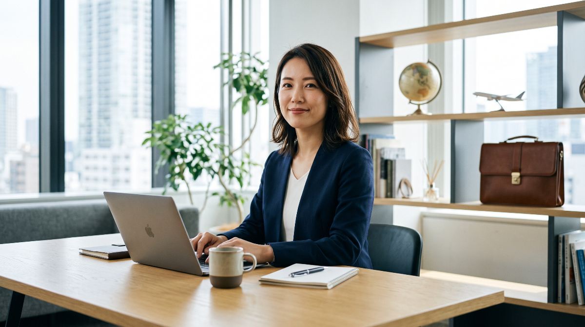 外資系企業や海外就職など転職エージェントを比較検討する日本人女性