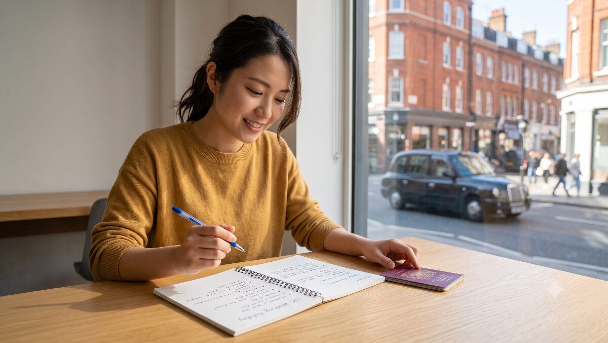 イギリスワーホリでの仕事探しや現地生活の計画を立てる日本人女性