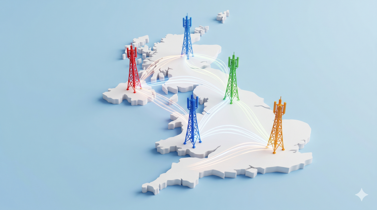 イギリス渡航で主要な各通信手段を象徴したイメージ