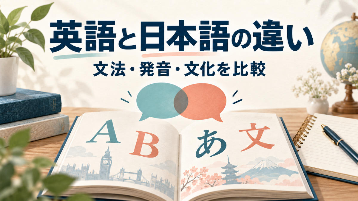 英語と日本語の違いを解説｜文法・発音・文化を具体例で比較
