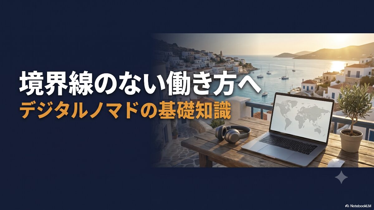 デジタルノマドの基礎知識を解説する表紙スライド