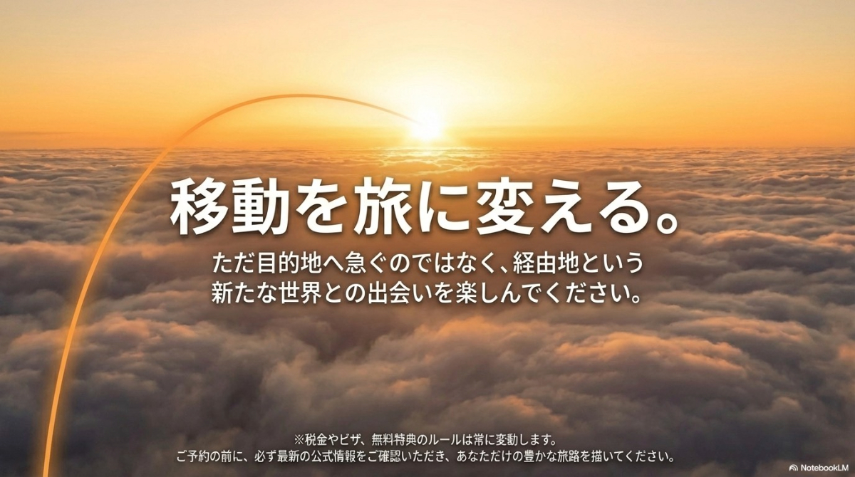 ただ目的地へ急ぐのではなく移動を旅に変えて新たな世界との出会いを楽しむ