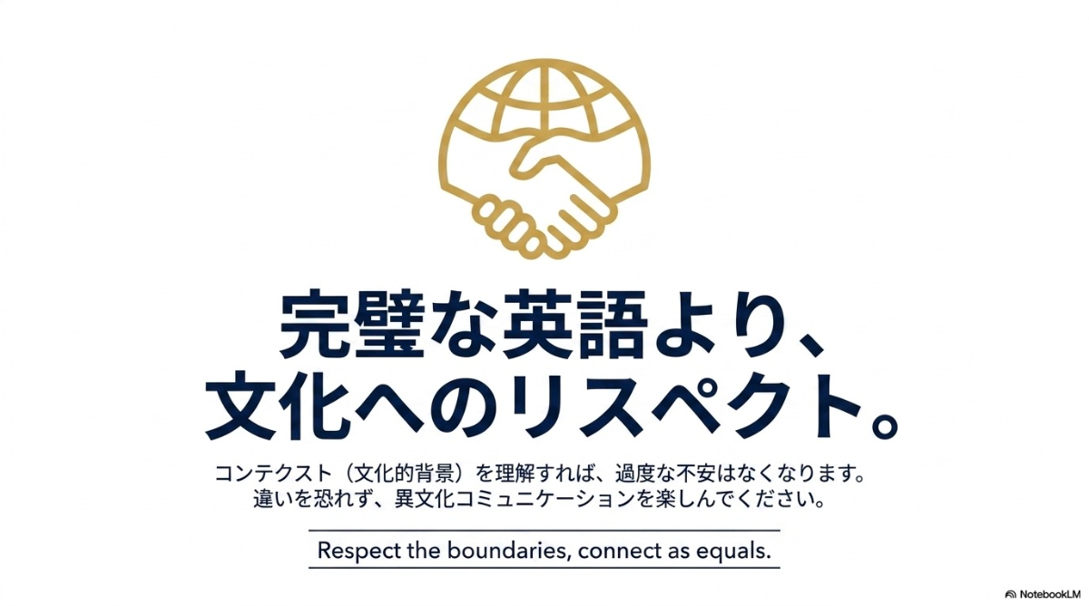 文化へのリスペクトの大切さを示した総括スライド