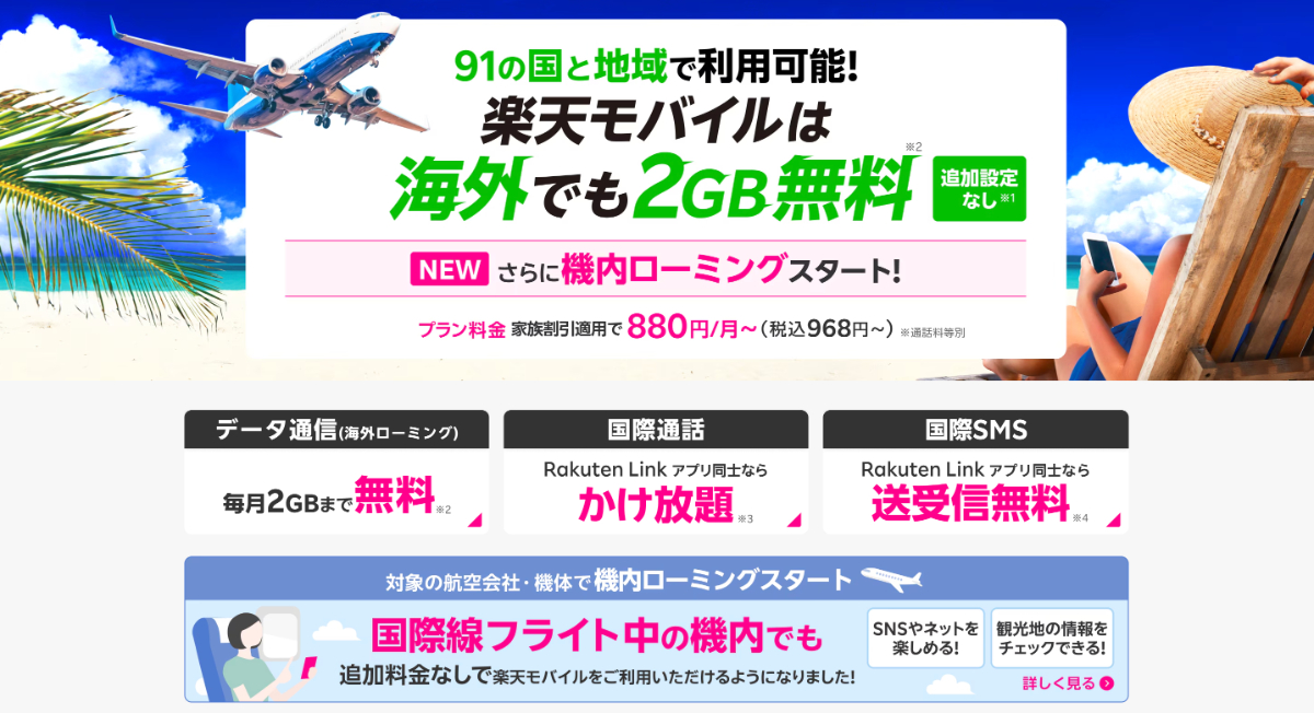 楽天モバイルを海外で使ってみた人の活用方法