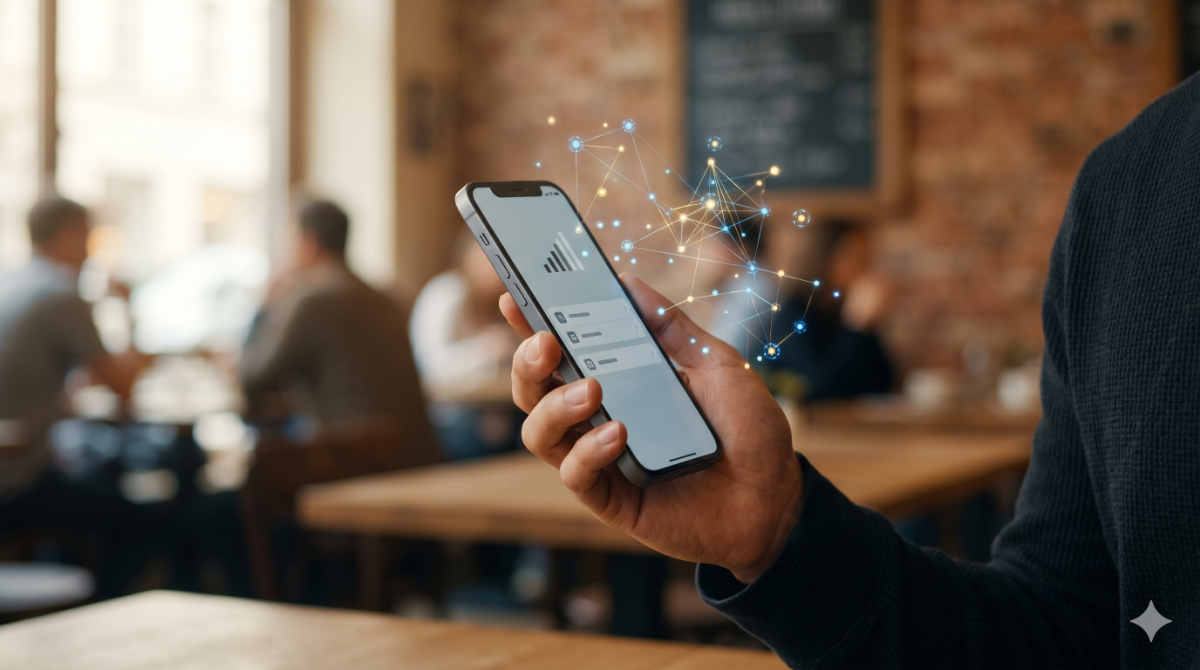 スマートフォンの通信設定を追加するSIMテクノロジーのイメージ