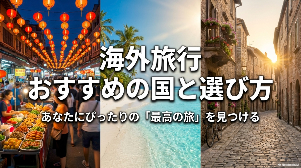 海外旅行でおすすめの国ランキングと選び方