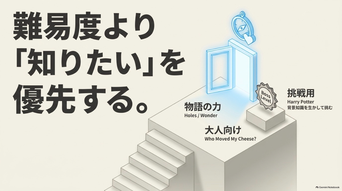 HolesやWonderなど中級者以上におすすめ洋書のスライド