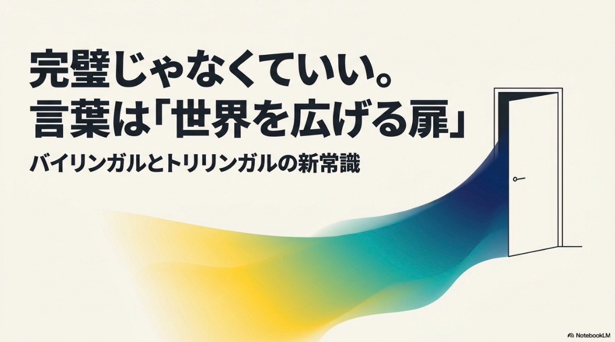 バイリンガルとトリリンガルについて解説する表紙スライド
