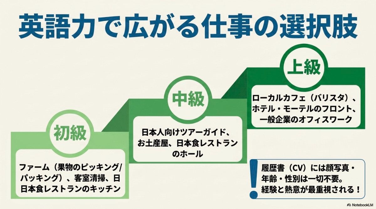 初級から上級まで英語力に応じて広がるニュージーランドでの仕事の選択肢