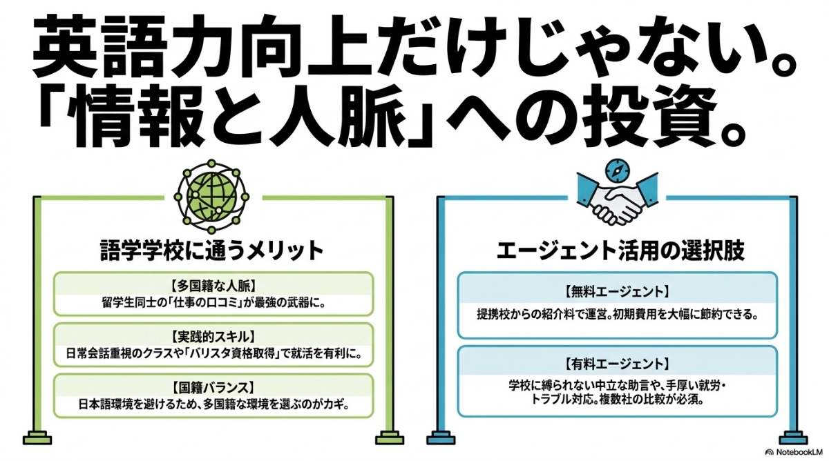 ワーキングホリデーの現地生活における語学学校とエージェント活用のメリット