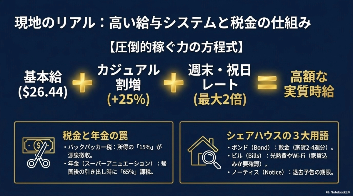 オーストラリアの給与システムとシェアハウス探しの3大用語
