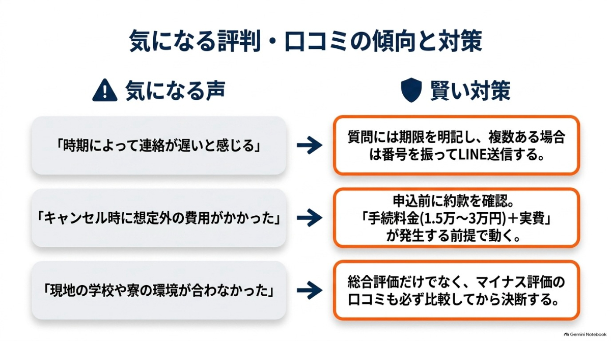 スクールウィズの気になる評判・口コミの傾向と対策