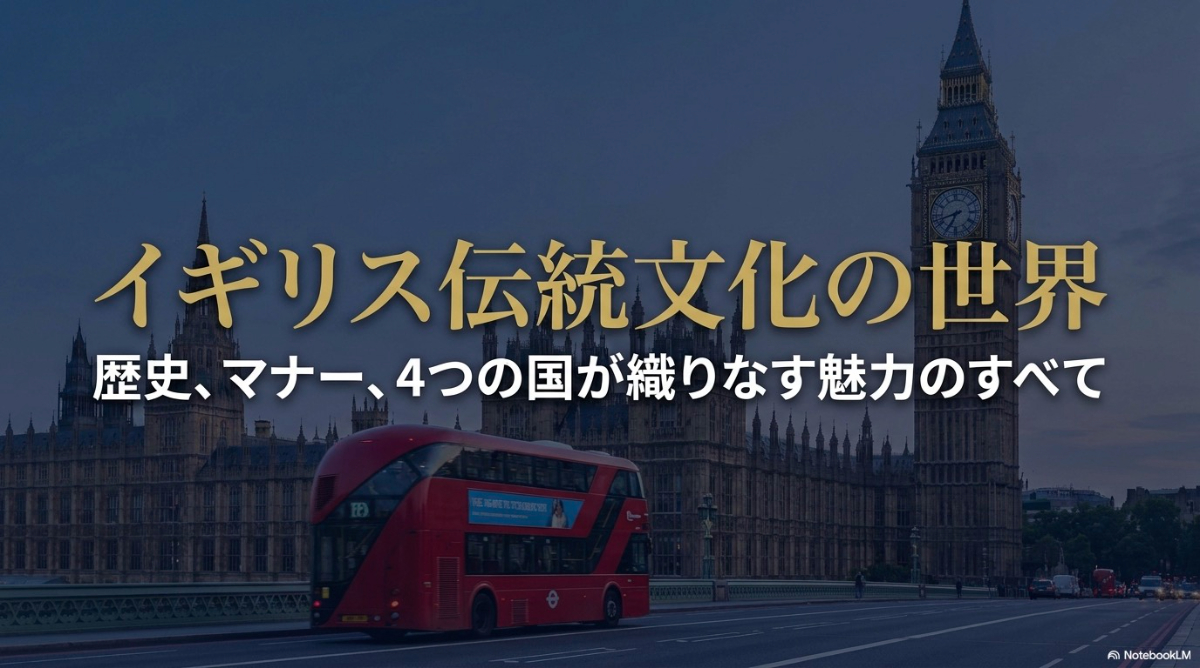 イギリスの伝統文化を解説する表紙スライド